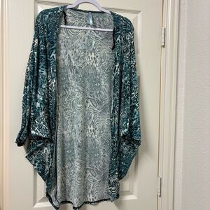 Azules Paisley Floral Lightweight Kimono Cardigan